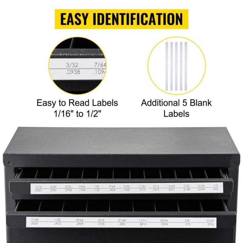 BENTISM Drill Bit Dispenser Cabinet Three-Drawer Organizer A to Z 27-Compartment - Image 4