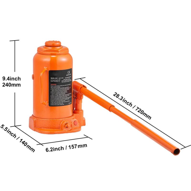 BENTISM Hydraulic Bottle Jack 20 Ton 9.4 -17.7  Height Manual High Lift Portable Automotive Car Repair Shop Jack Repairing Tool for SUV MPV Sedan - Image 8