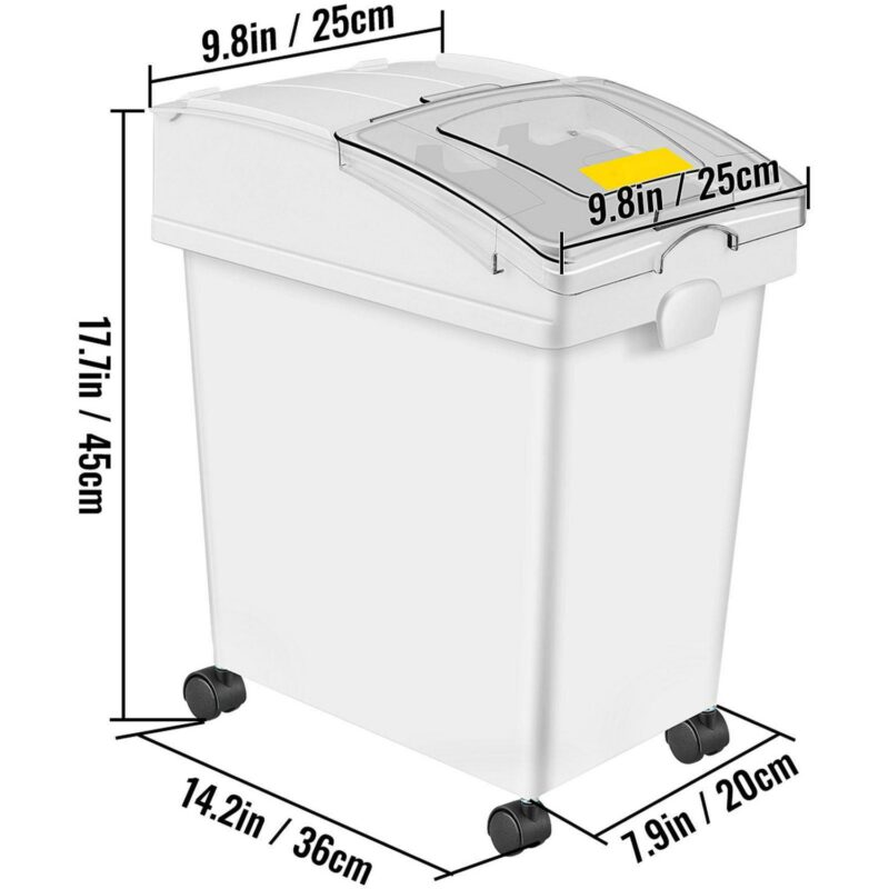 BENTISM Ingredient Storage Bin, Flour Bins On Wheels, 6.6 Gallons Capacity, 3 Pcs/Set - Image 8