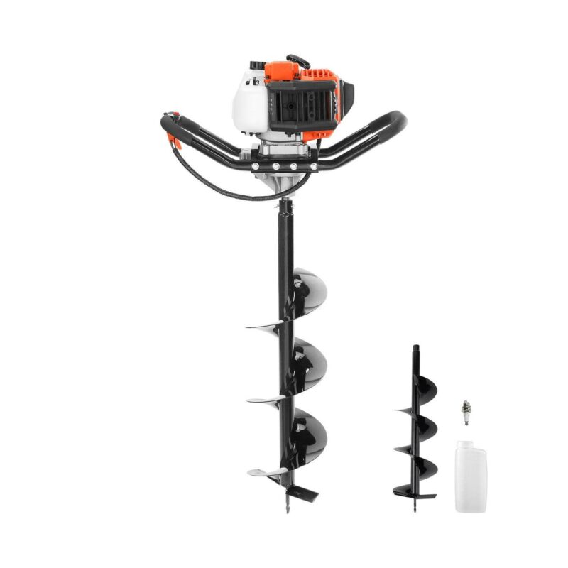 BENTISM Post Hole Digger 43cc Gas Powered Earth Digger with 8  Auger Drill Bit