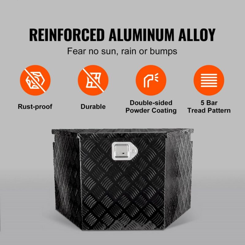 BENTISM Trailer Tongue Storage Tool Box 39x16.5x12 inch Aluminum Alloy + Lock Keys - Image 2