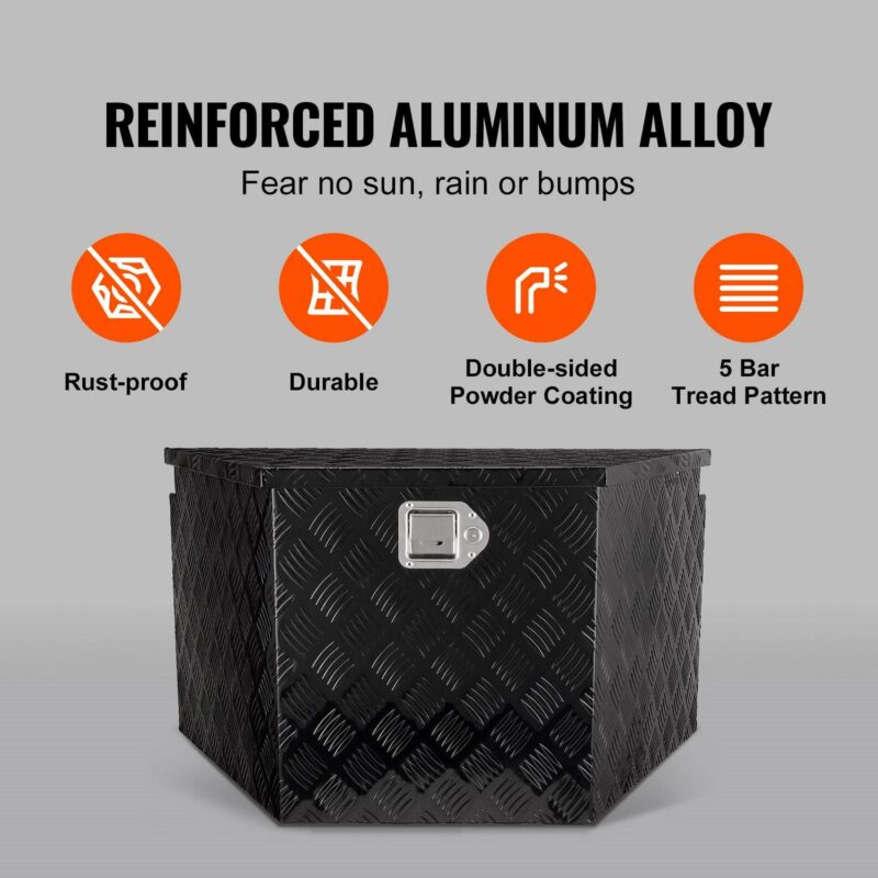 BENTISM Trailer Tongue Storage Tool Box 33x19x18 inch Aluminum Alloy + Lock Keys - Image 6