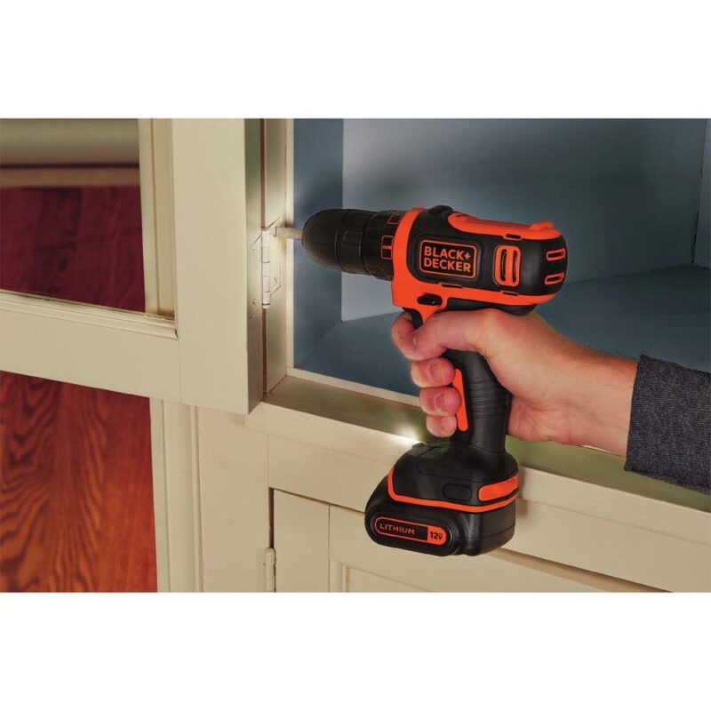 BLACK+DECKER 12-Volt MAX Lithium Drill And 59-Piece Project Kit, BDCDD12PK Tool Sets - Image 5