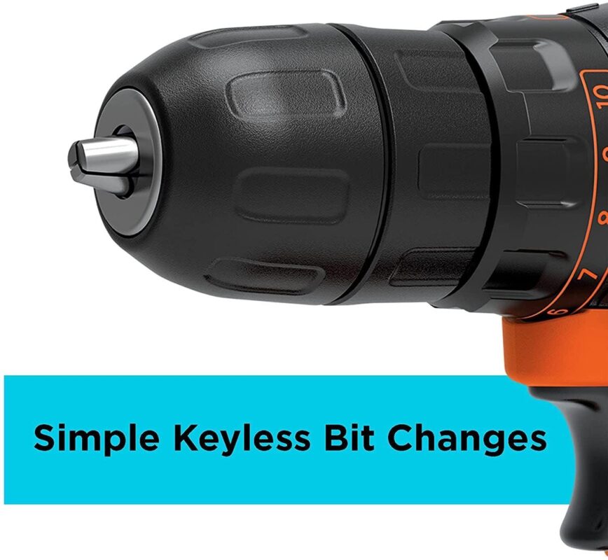 BLACK+DECKER 20V MAX* Cordless 3/8 in Drill Driver Kit (1) Lithium Ion Battery with Charger, (BDCDD120C) - Image 30