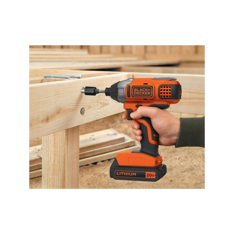 BLACK+DECKER 20-Volt MAX* 1.5 Ah Cordless Lithium-Ion Drill And Impact Driver Combo Kit, BD2KITCDDI - Image 15