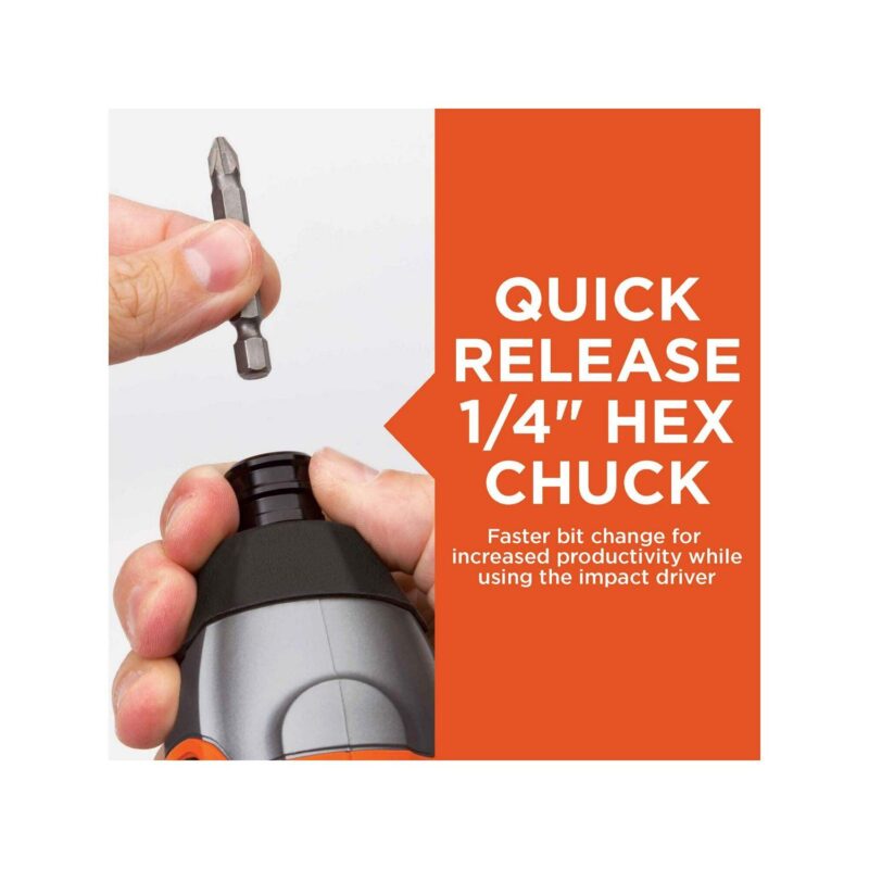 BLACK+DECKER 20-Volt MAX* 1.5 Ah Cordless Lithium-Ion Drill And Impact Driver Combo Kit, BD2KITCDDI - Image 4