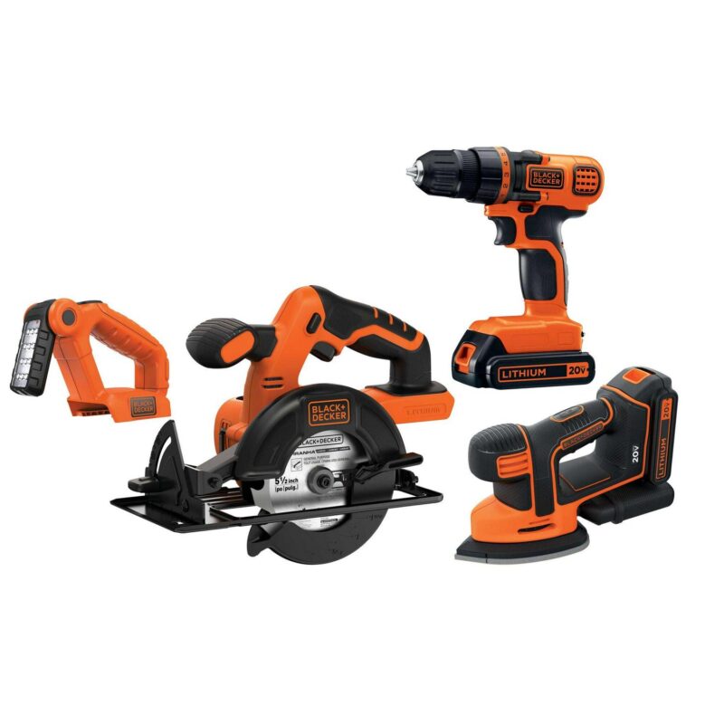 BLACK+DECKER 4 Tool Lithium Cordless Combo Kit, BD4KITCDCMSL - Image 2