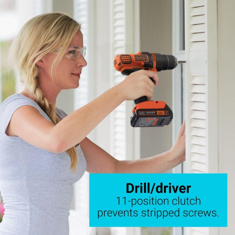 BLACK+DECKER 4 Tool Lithium Cordless Combo Kit, BD4KITCDCMSL - Image 5