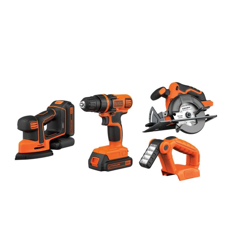 BLACK+DECKER 4 Tool Lithium Cordless Combo Kit, BD4KITCDCMSL - Image 3