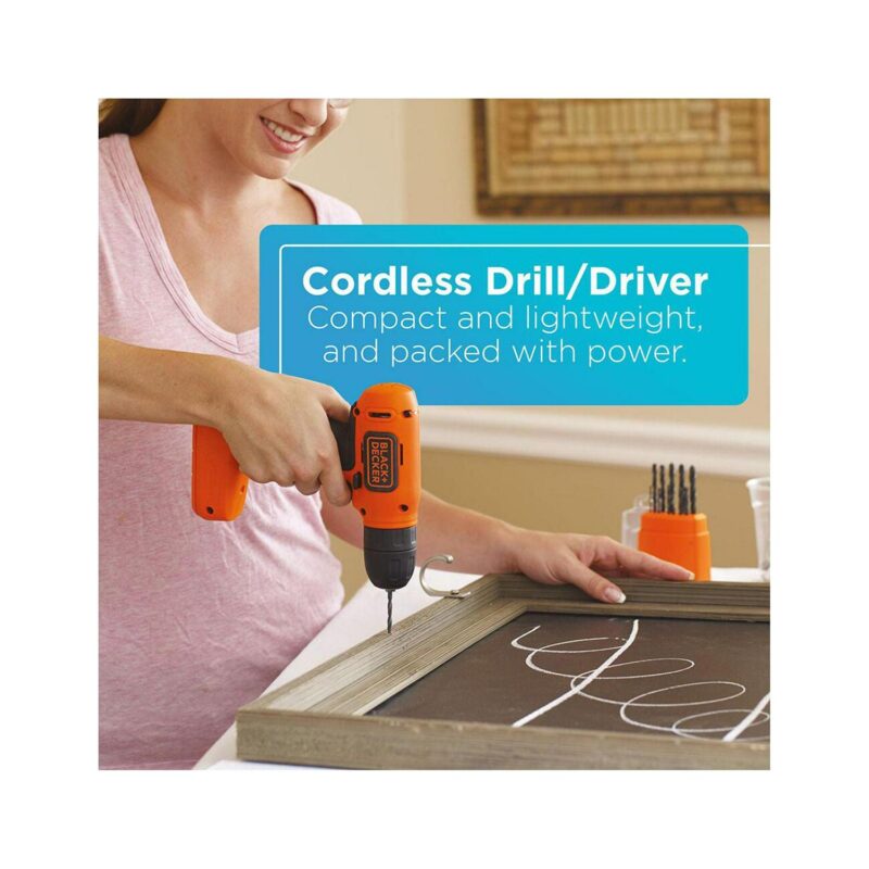 BLACK+DECKER 8-Volt MAX* Drill Project Kit,BDCD8PK - Image 5