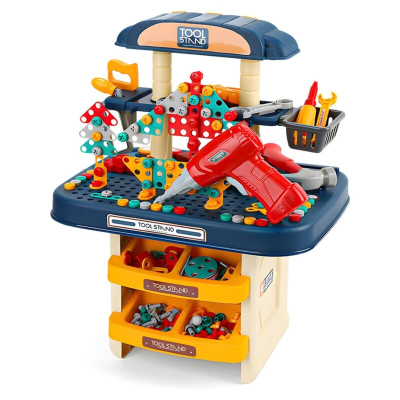 BMAG 246 PCS Kids Tool Bench Play Set, Pretend Workbench Toy Tools with Electric Drill, Workshop Construction Toys for Boys Girls - Image 10