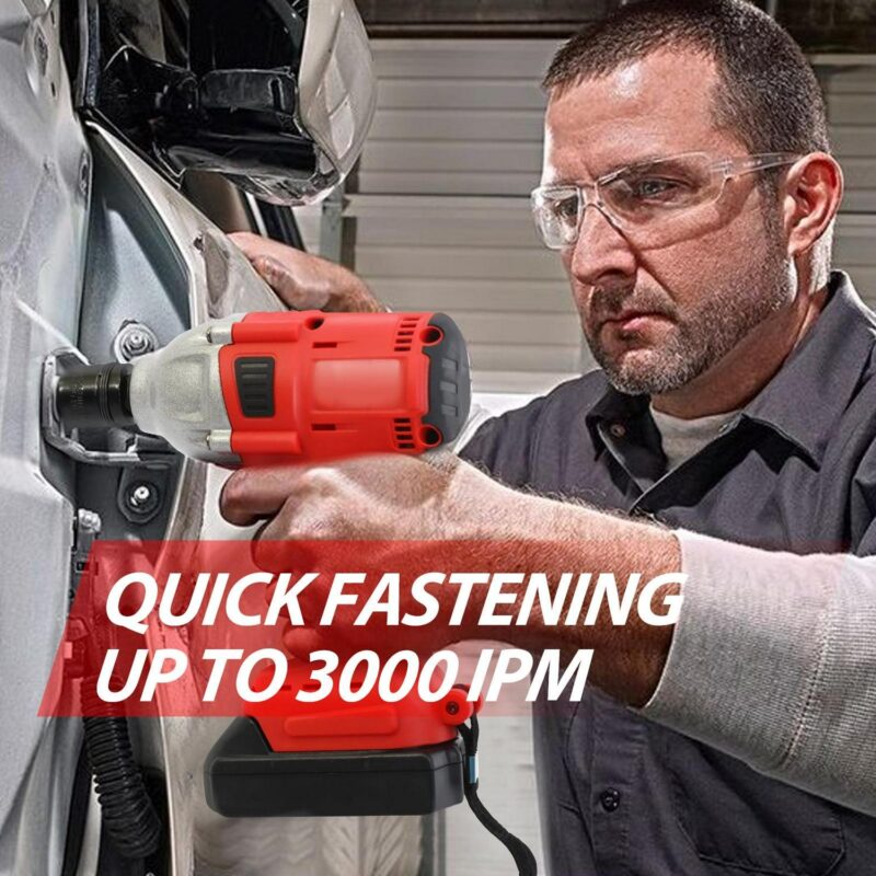 Baokaler Cordless Impact Wrench, Max Torque 740 Ft-lbs Impact Gun 1/2 inch, High Efficiency Brushless Motor with Fast Charger and Battery - Image 3