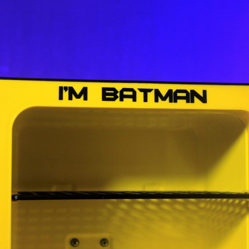 Batman Black Cooler Mini Fridge 6.7L Single Lightup Logo Door 9 Can ACDC - Image 8
