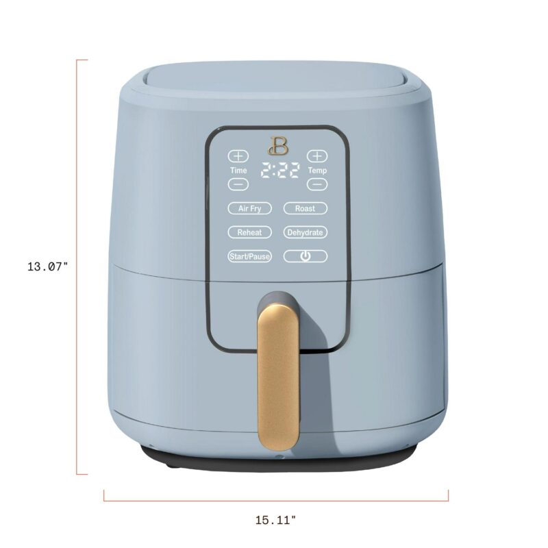 Beautiful 6 Qt Air Fryer with TurboCrisp Technology, Cornflower Blue by Drew Barrymore - Image 8