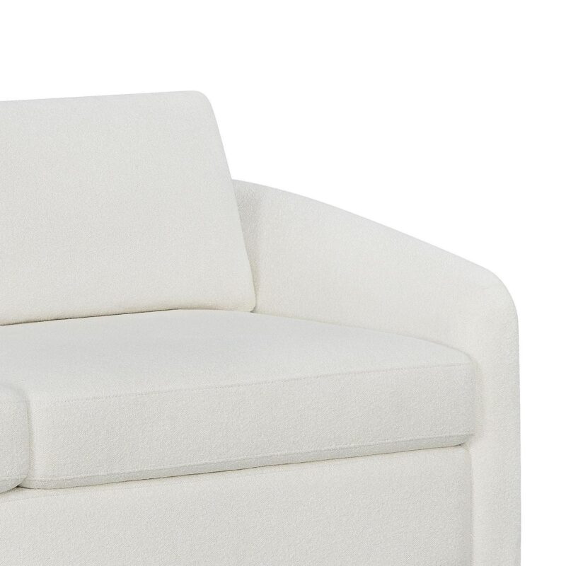 Beautiful Drew Small Space Sofa by Drew Barrymore, Cream BouclA(C) - Image 6