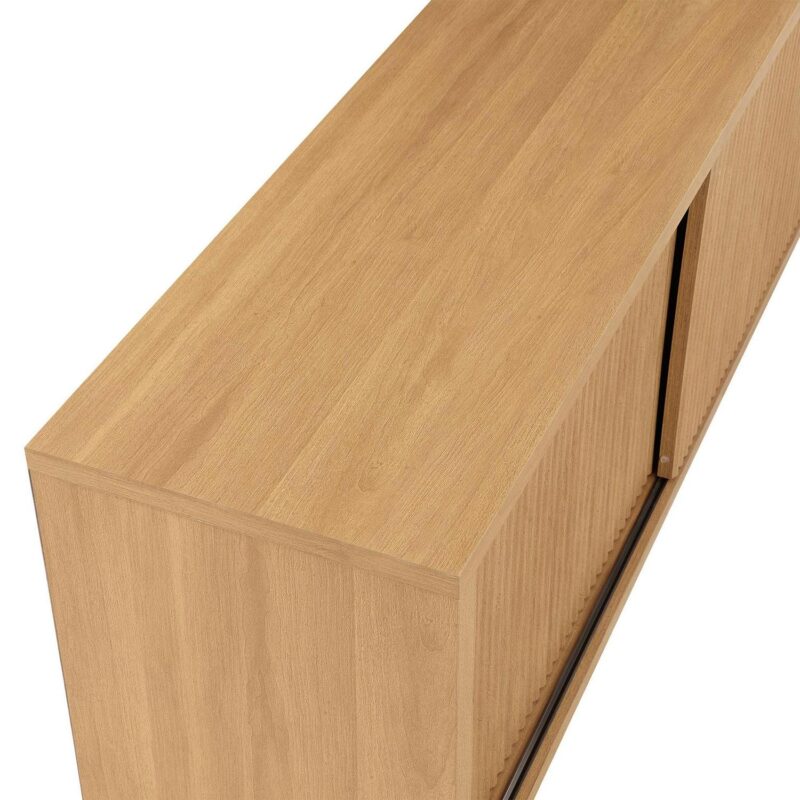 Beautiful Fluted TV Stand for TVa s up to 70a by Drew Barrymore, Warm Honey Finish - Image 9