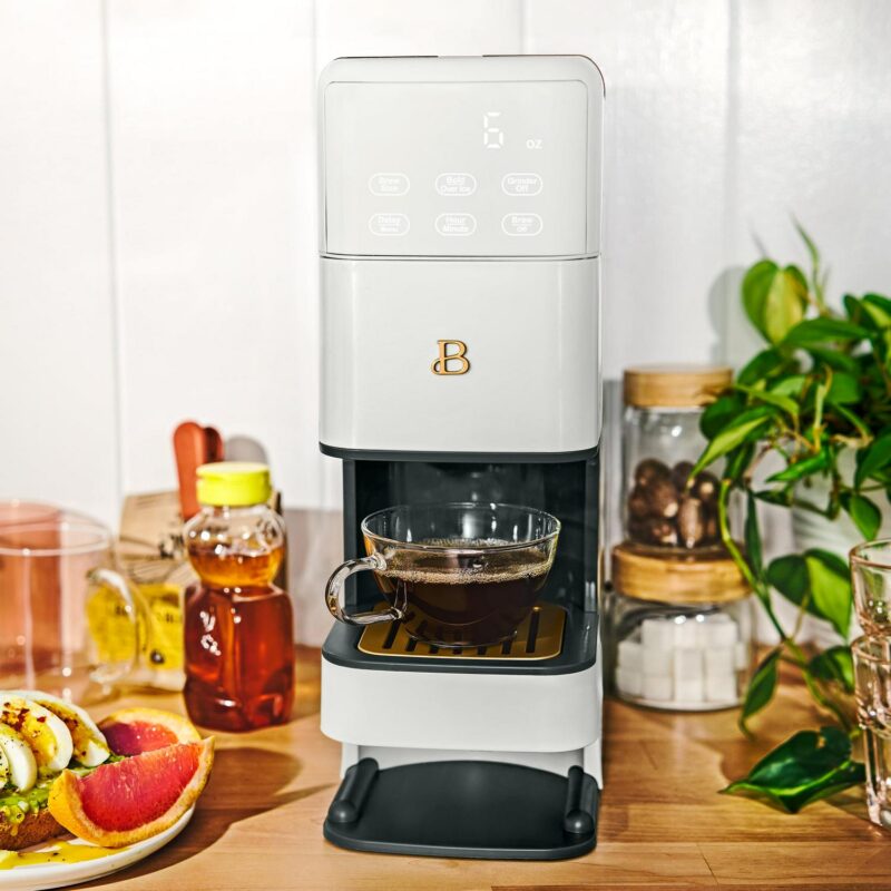 Beautiful Perfect Grinda c Programmable Single Serve Coffee Maker, White Icing by Drew Barrymore - Image 14