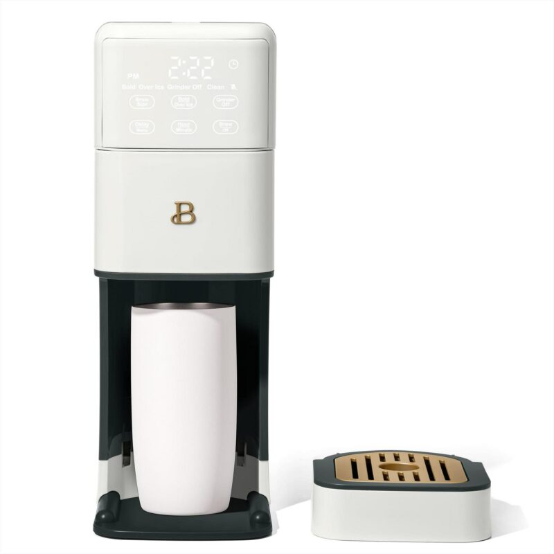 Beautiful Perfect Grinda c Programmable Single Serve Coffee Maker, White Icing by Drew Barrymore - Image 8
