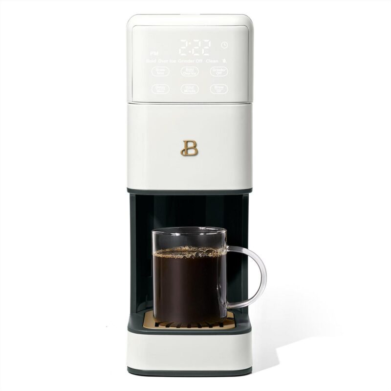 Beautiful Perfect Grinda c Programmable Single Serve Coffee Maker, White Icing by Drew Barrymore - Image 9