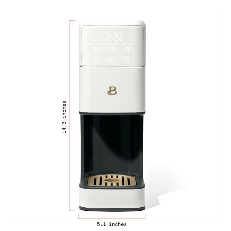 Beautiful Perfect Grinda c Programmable Single Serve Coffee Maker, White Icing by Drew Barrymore - Image 12