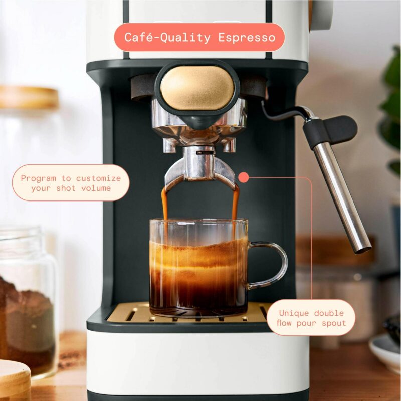 Beautiful Slim Espresso Maker with 20-Bar Pressure, White Icing by Drew Barrymore - Image 3