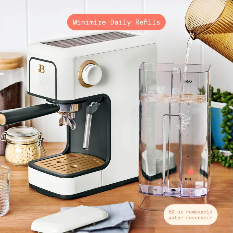 Beautiful Slim Espresso Maker with 20-Bar Pressure, White Icing by Drew Barrymore - Image 11