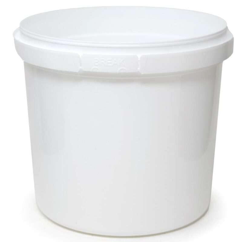 Berry Plastics Venture Round Low Profile Deli Tub White, 85 oz., 6.87  Diameter x 6  Height, Polypropylene | 120/Case - Image 3