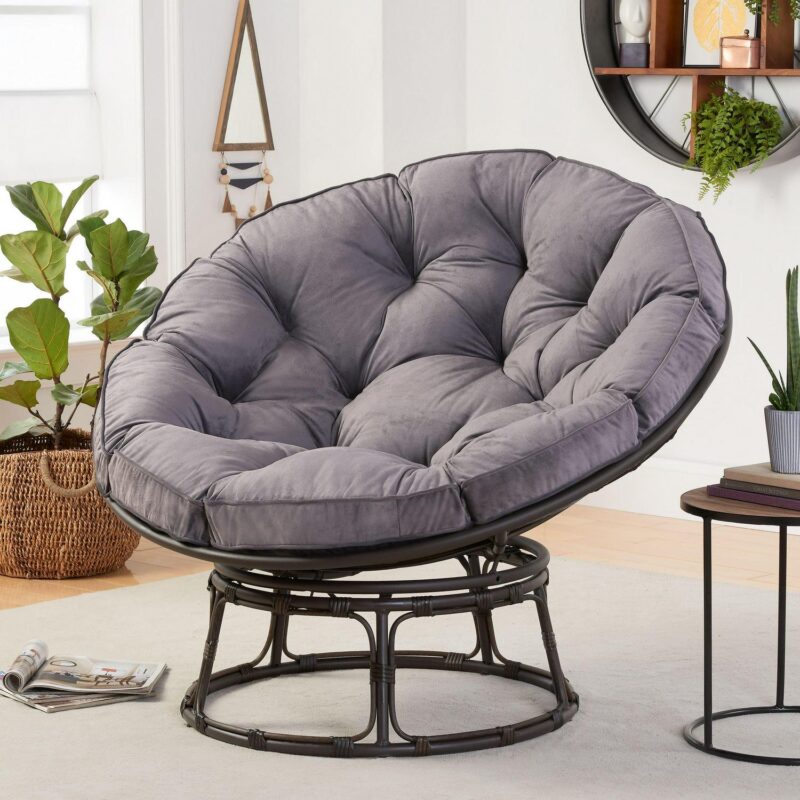 Better Homes and Gardens Papasan Chair, Charcoal Gray