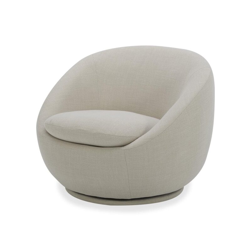 Better Homes and Gardens Mira Swivel Chair, Linen - Image 2