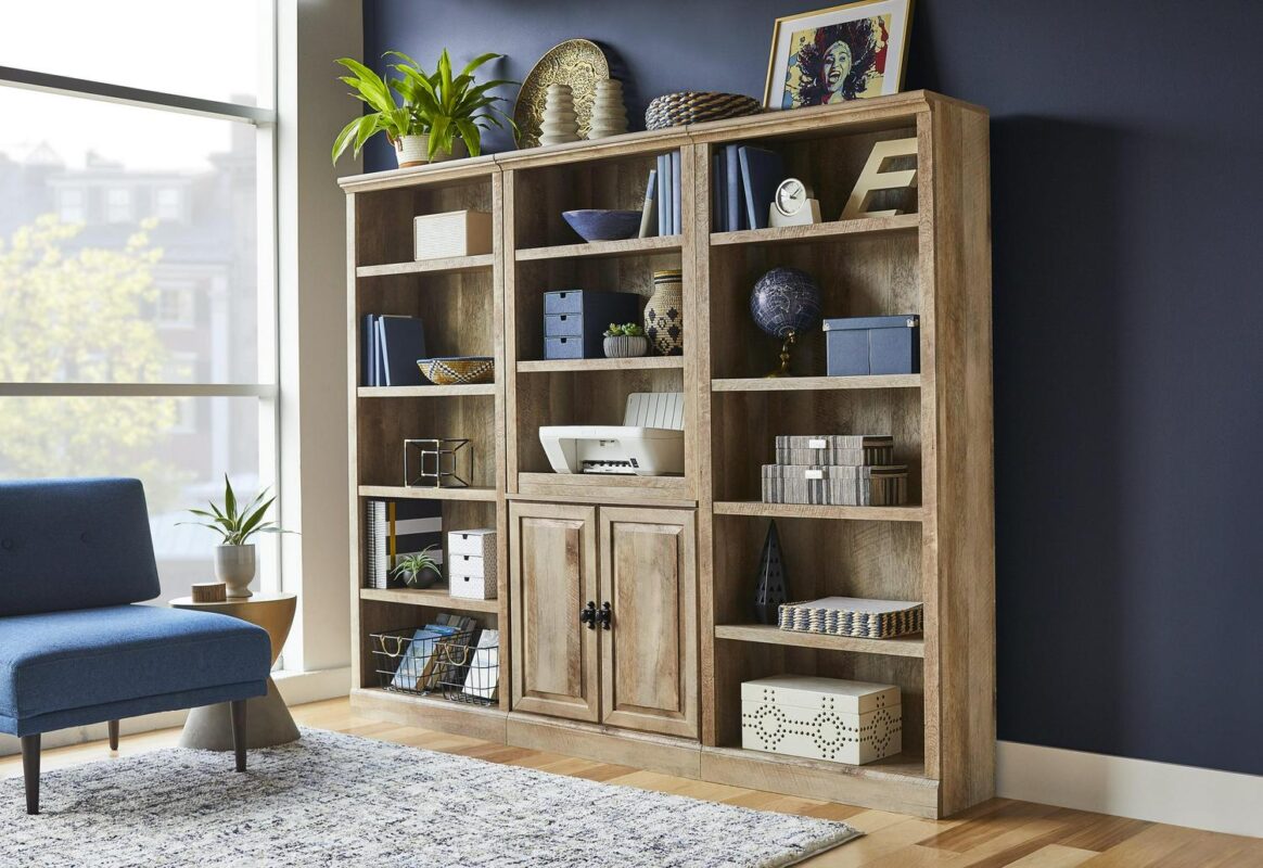 Better Homes and Gardens 71  Crossmill 5-Shelf Bookcase, Weathered Finish - Image 3