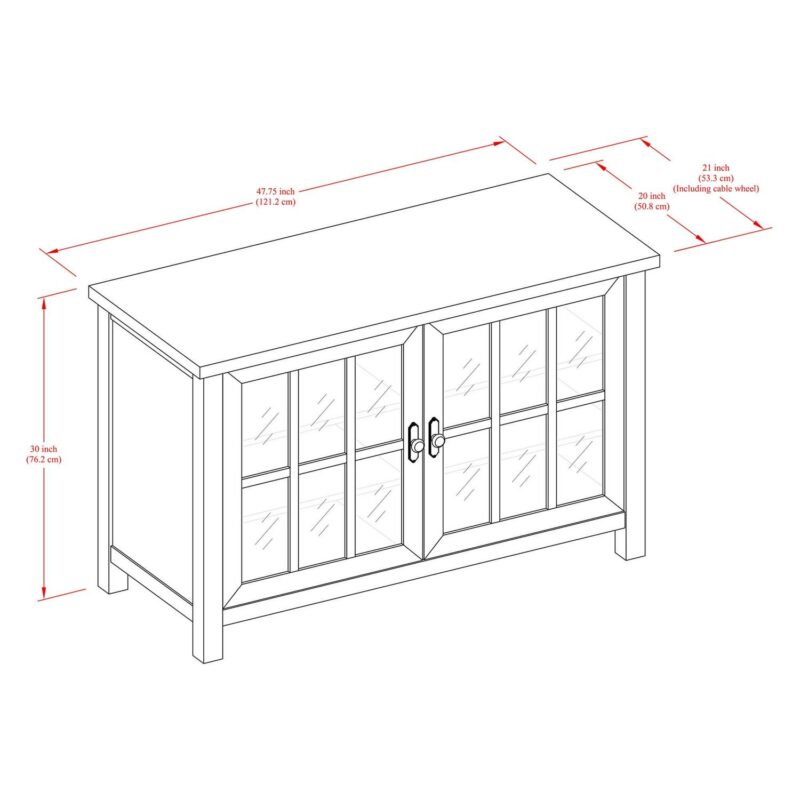 Better Homes and Gardens Oxford Square TV Stand for TVs up to 55 , Rustic Brown - Image 3