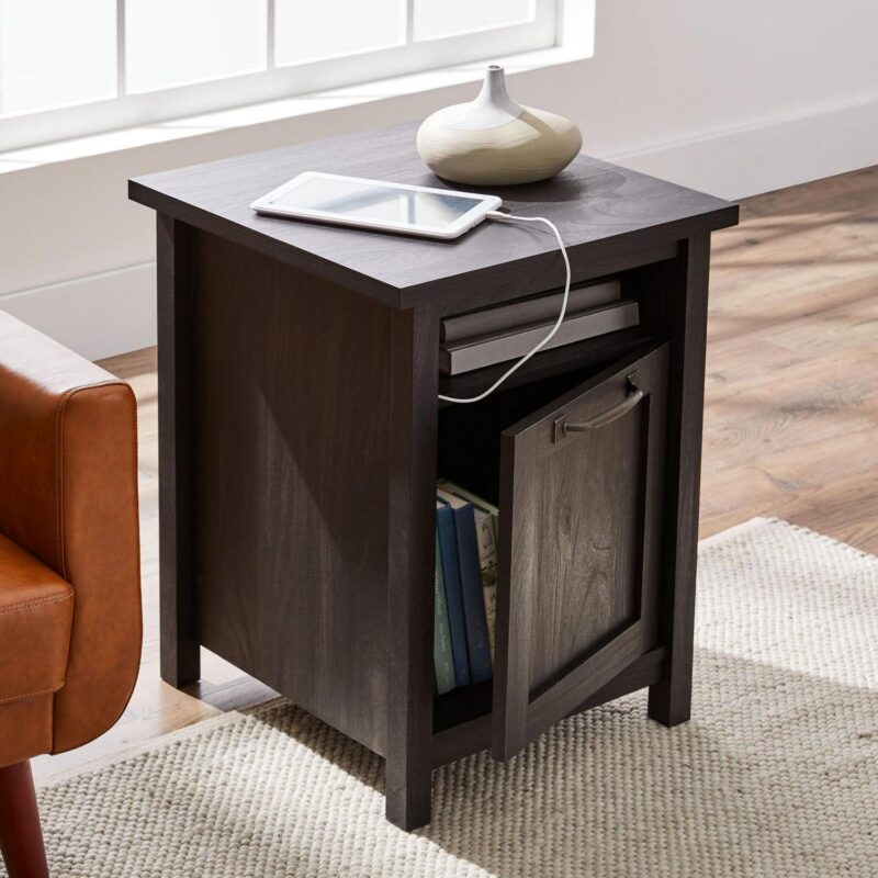 Better Homes and Gardens Modern Farmhouse USB Side Table, Black Finish - Image 3