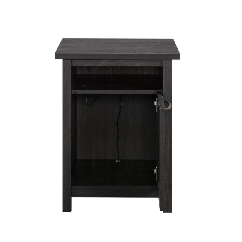 Better Homes and Gardens Modern Farmhouse USB Side Table, Black Finish - Image 11