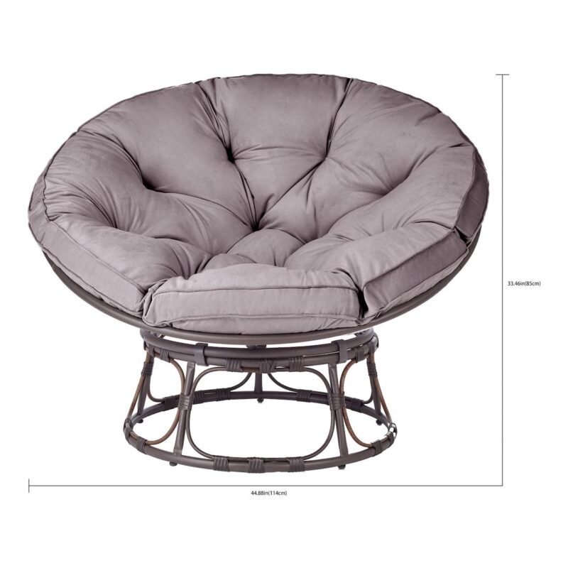 Better Homes and Gardens Papasan Chair, Charcoal Gray - Image 2