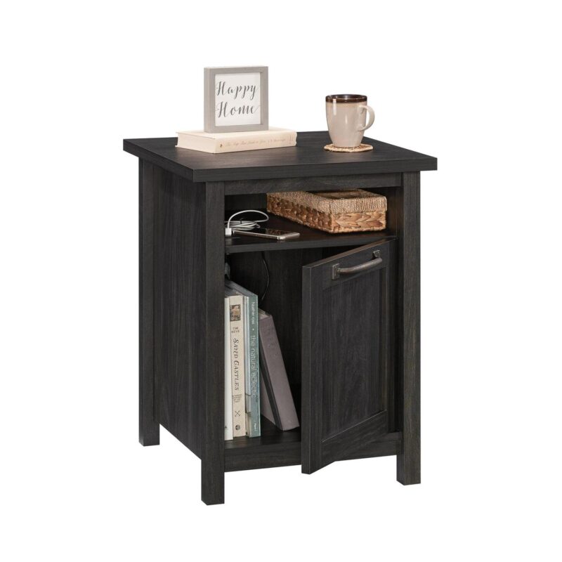 Better Homes and Gardens Modern Farmhouse USB Side Table, Black Finish - Image 7