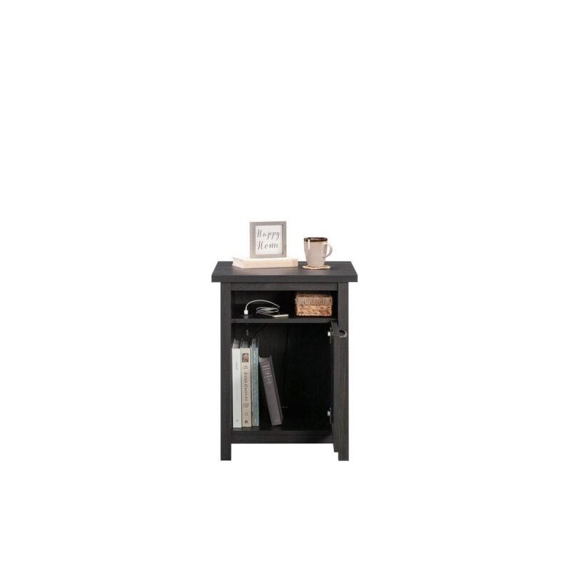 Better Homes and Gardens Modern Farmhouse USB Side Table, Black Finish - Image 5
