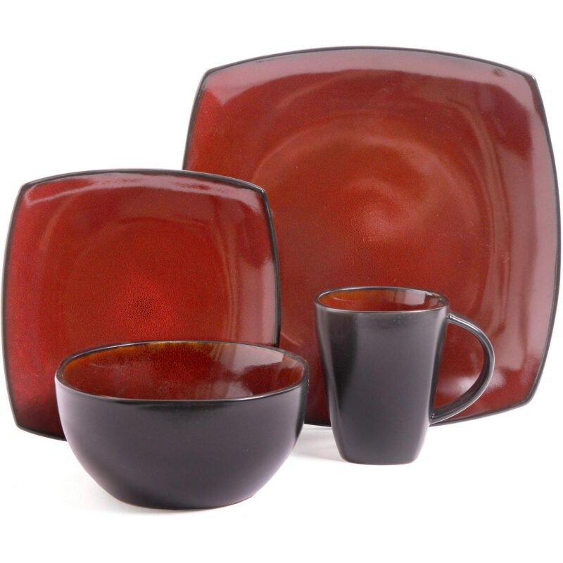 Better Homes and Gardens 16-Piece Dinnerware Set, Tuscan Red - Image 2
