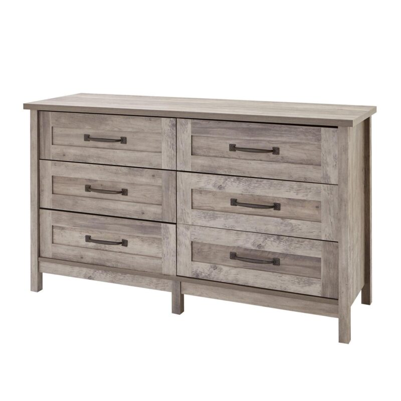 Better Homes and Gardens Modern Farmhouse 6-Drawer Dresser, Rustic Gray Finish - Image 7