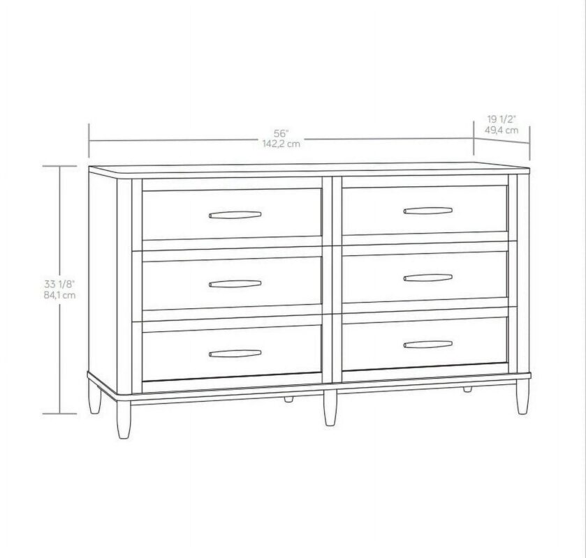 Better Homes and Gardens Springwood Caning 6-Drawer Dresser, Charcoal Finish - Image 9