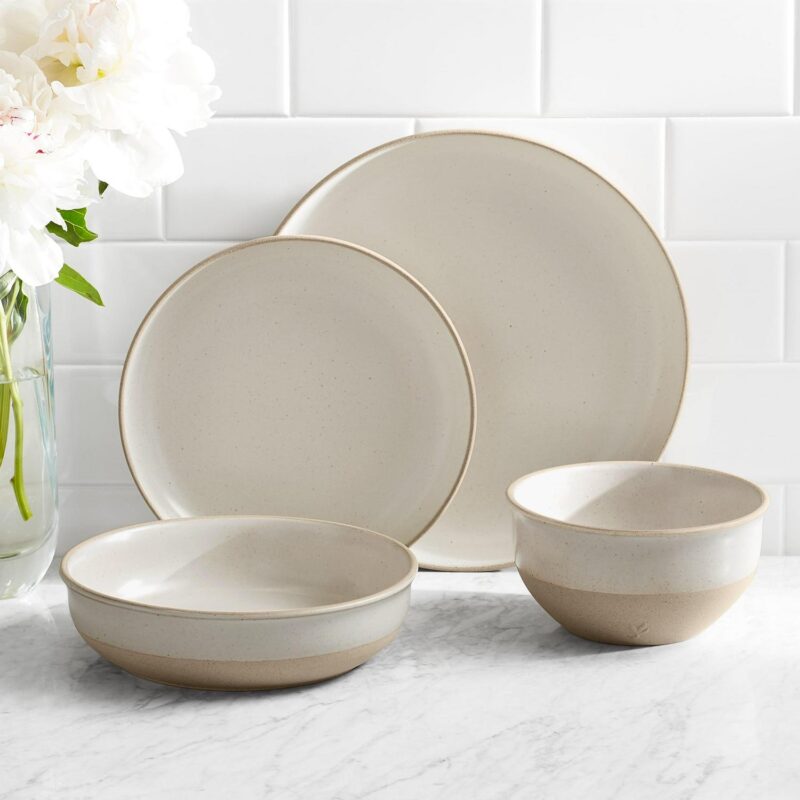 Better Homes and Gardens Cream 16-Piece Dinnerware Set by Dave and Jenny Marrs - Image 2