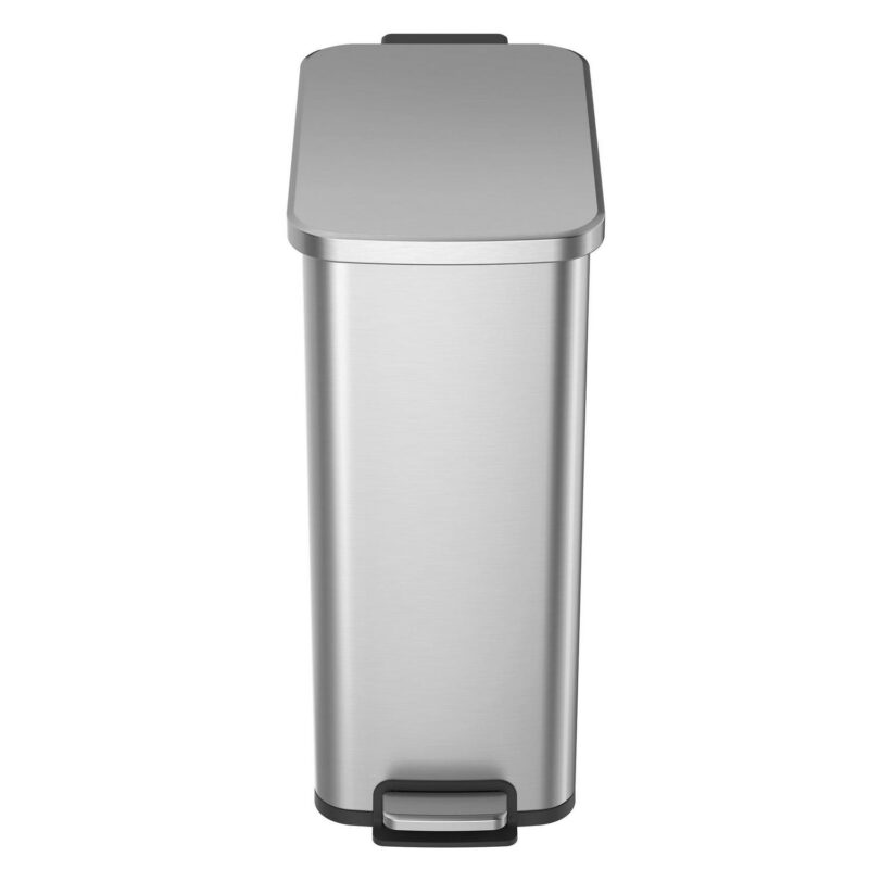 Better Homes and Gardens 13.2 Gallon Slim Kitchen Trash Can, Stainless Steel Kitchen Step Trash Can - Image 2