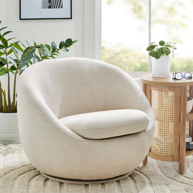 Better Homes and Gardens Mira Swivel Chair, Linen