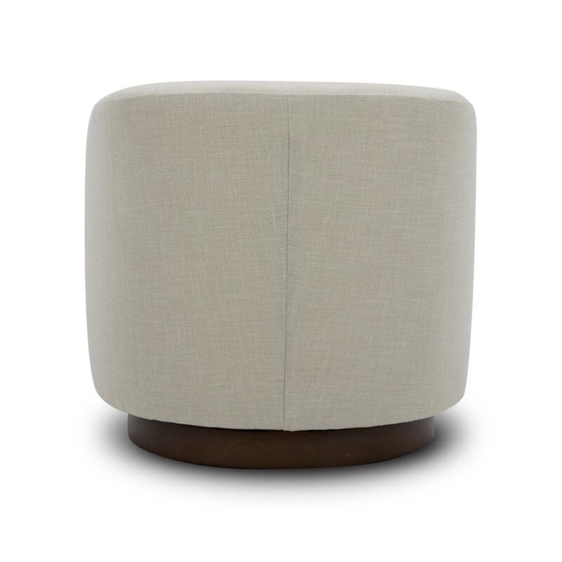 Better Homes and Gardens Bradford Wooden Base Modern Swivel Chair, Linen - Image 7