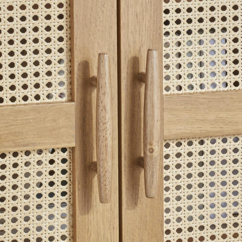 Better Homes and Gardens Springwood Caning Storage Cabinet, Light Honey Finish - Image 10