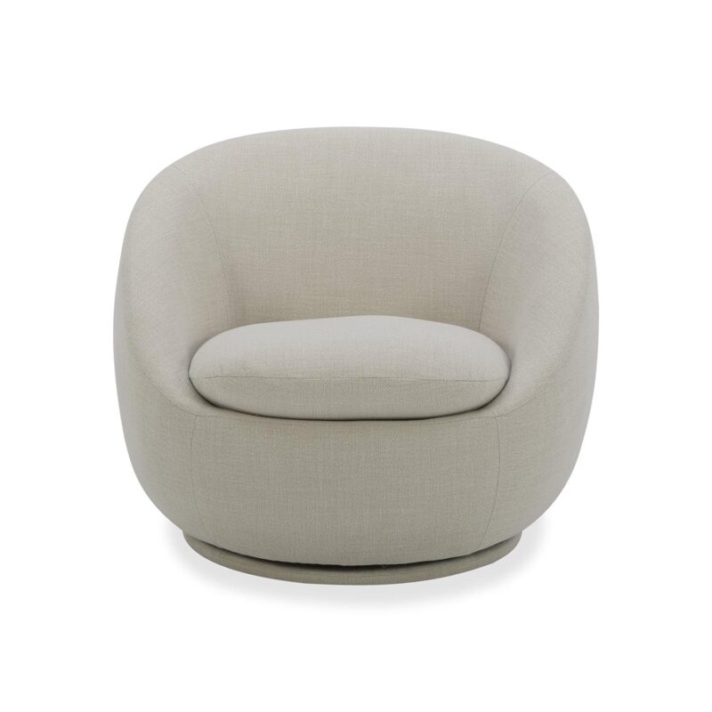 Better Homes and Gardens Mira Swivel Chair, Linen - Image 3