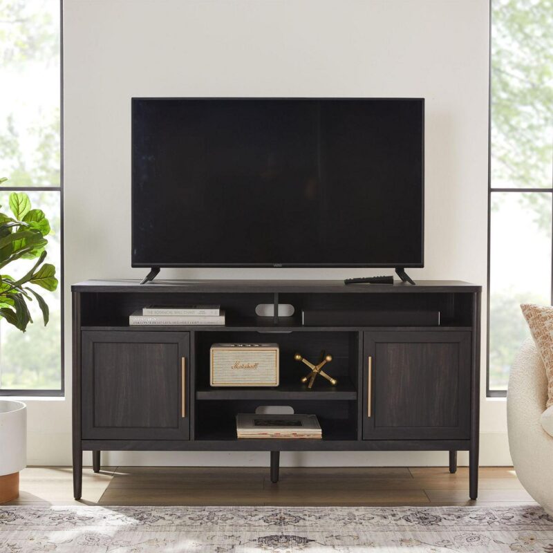 Better Homes and Gardens Oaklee TV Stand for TVs up to 70a , Charcoal Finish