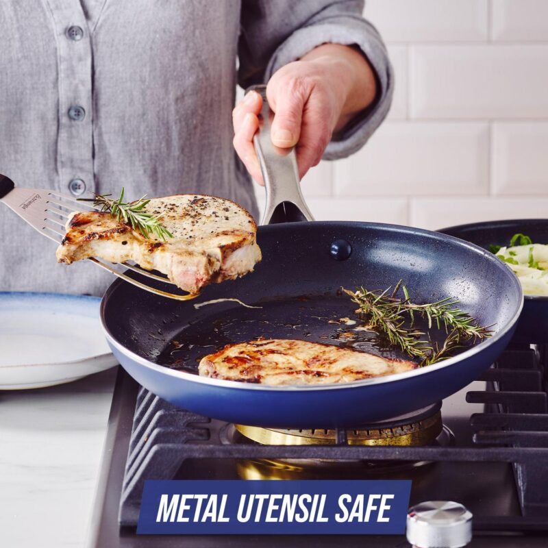 Blue Diamond 12-Piece Toxin-Free Ceramic Nonstick Pots and Pans Cookware Set, Dishwasher Safe - Image 3