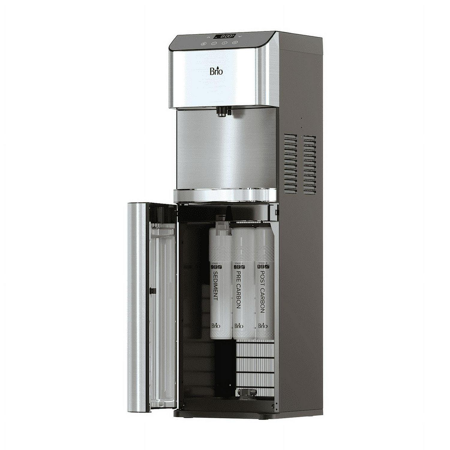 Brio 3-Stage Filtration Water Dispenser Tri-Temp Digital, Connects to your water line, Height 41.05 1 Brio 3-Stage Filtration Water Dispenser Tri-Temp Digital, Connects to your water line, Height 41.05