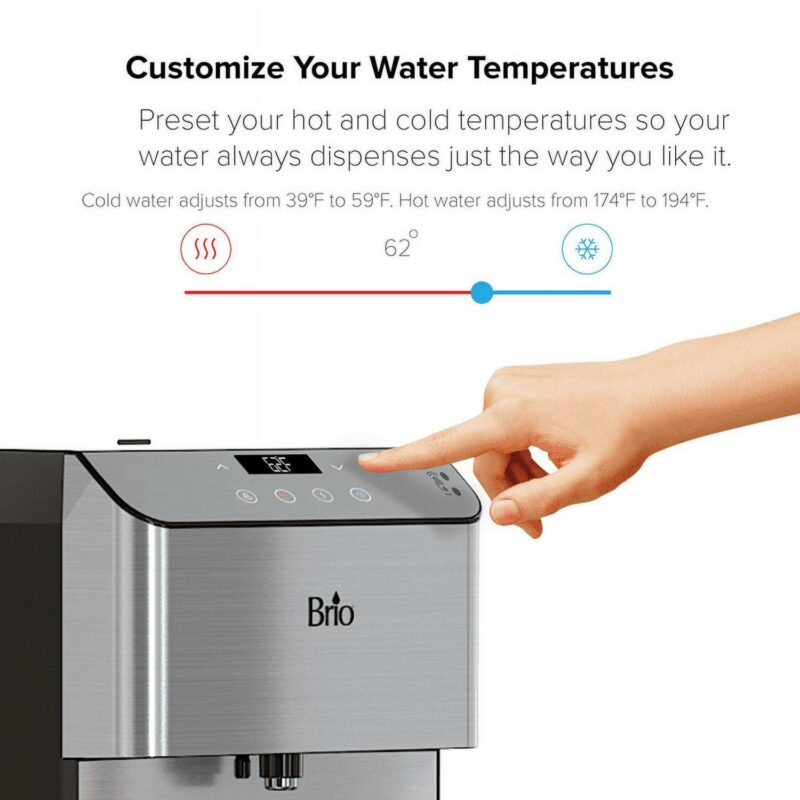 Brio 3-Stage Filtration Water Countertop Dispenser Tri-Temp Digital, Connects to your water line, Height 19.3 - Image 5
