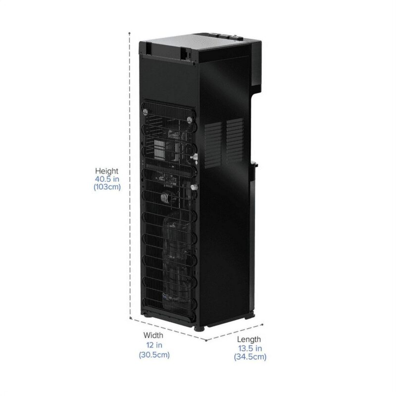 Brio 500 Series Self Cleaning Bottom Loading 3-5 Gallon Capacity Tri-Temperature Water Cooler Dispenser with Hot Water Up To 198 Degrees, Cold Water Down To 39 Degrees and Room Temperature Water - Image 6